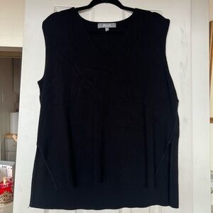 T.J.Maxx Black V-Neck Knit Tank Top